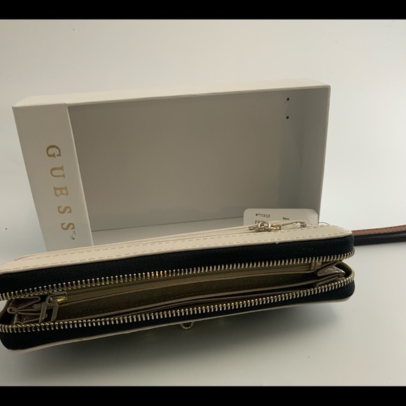 Guess Cherie Zip-Around Wristlet - Stone Multi/Gol - Picture 8 of 11